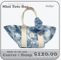 a bag with the words mini tote bag